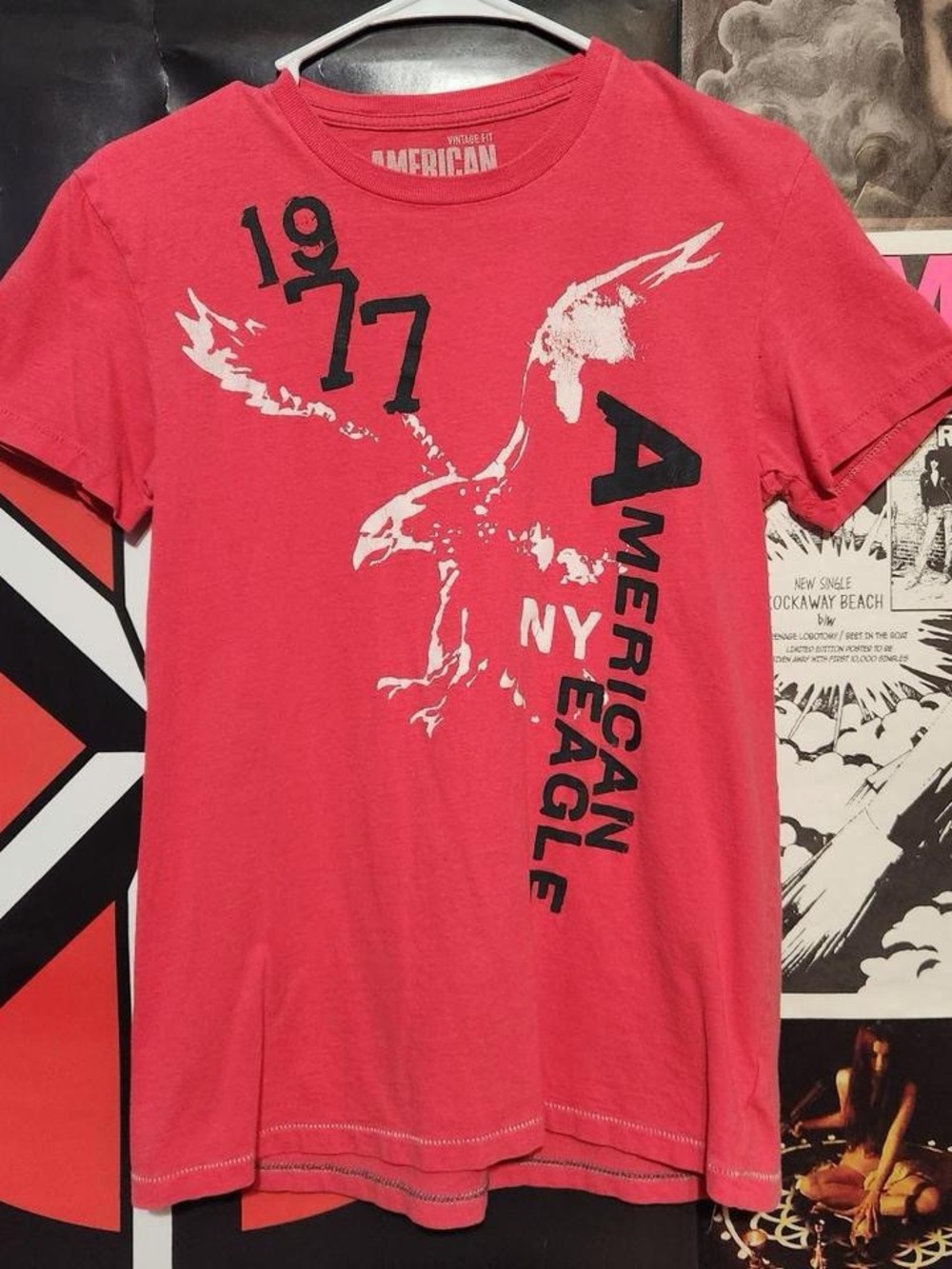 Y2k cyber skate American eagle shirt